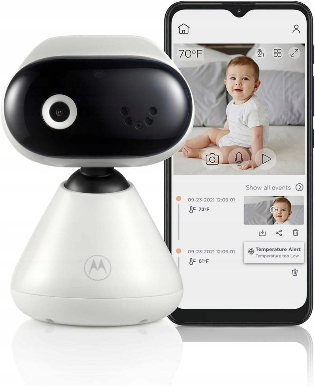 Baby monitor Motorola PIP1000 Full HD 1080P white Wi-Fi Manufacturer code 5055374714263