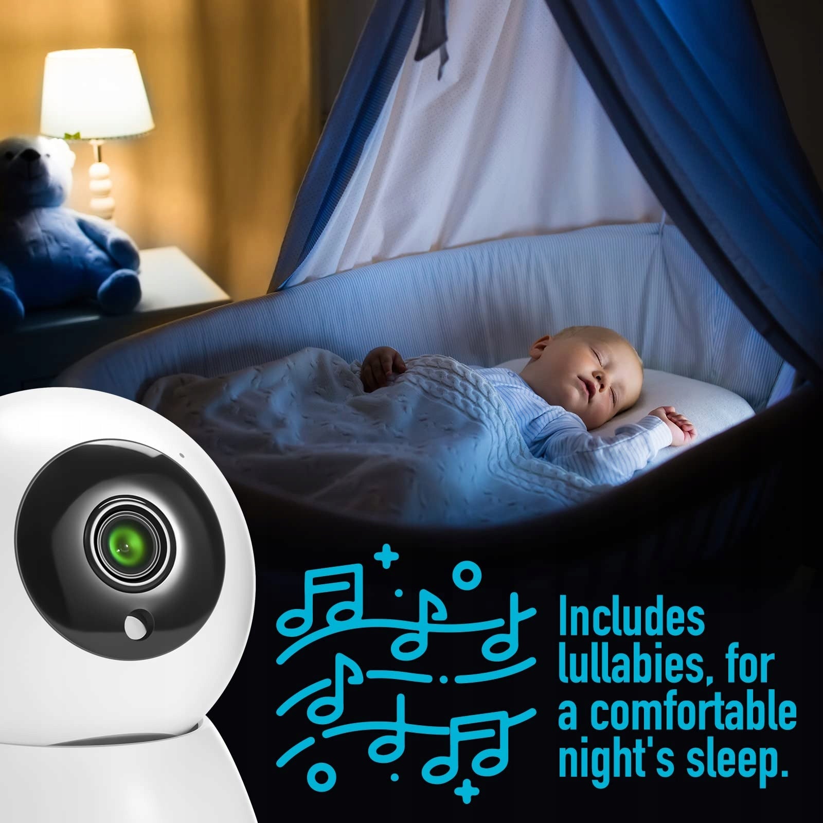 Baby monitor Sainlogic 5 LCD 1080P night camera VOX Brand Sainlogic