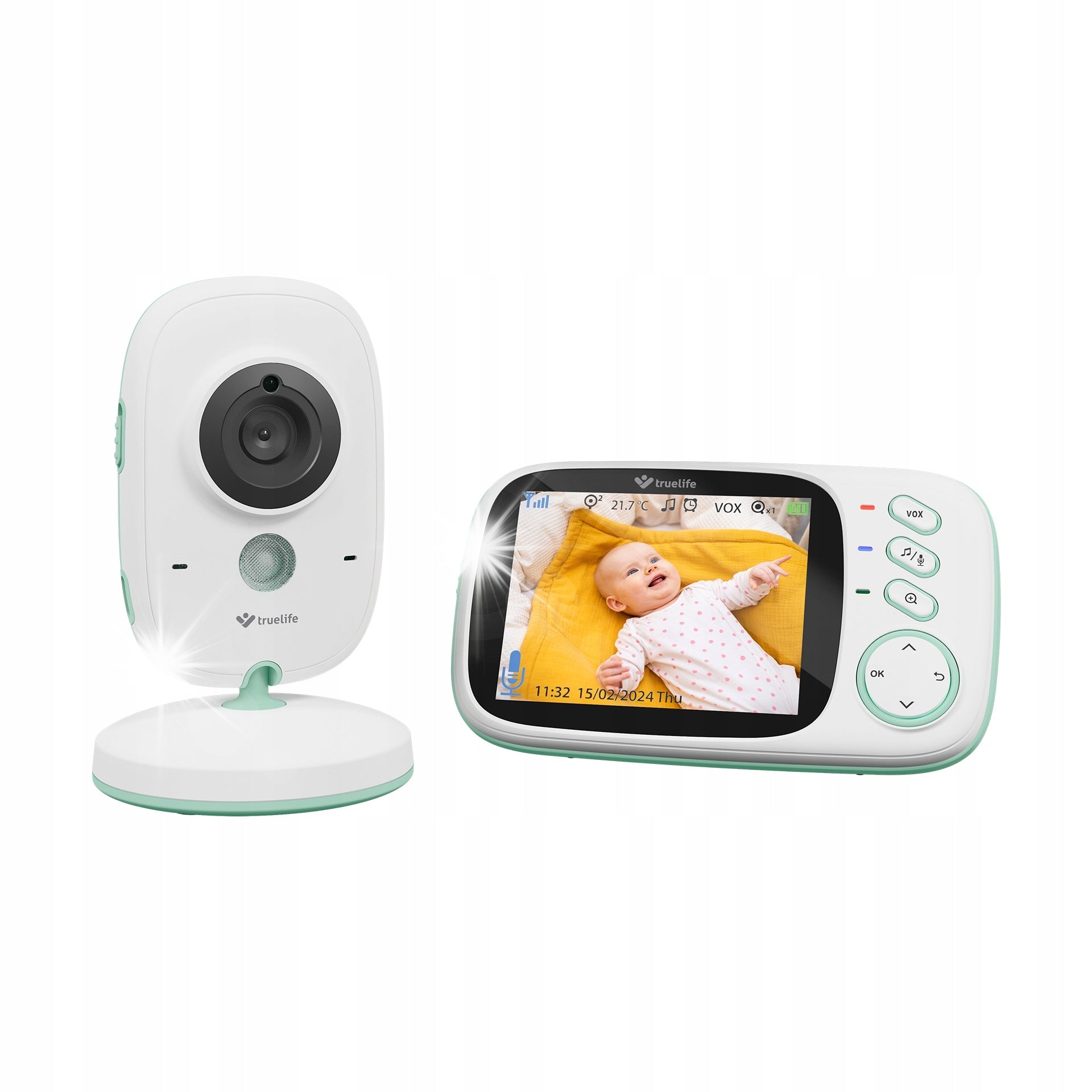 Baby monitor TrueLife NannyCam H32 Pro, LCD 3,2” IPS, 300m range