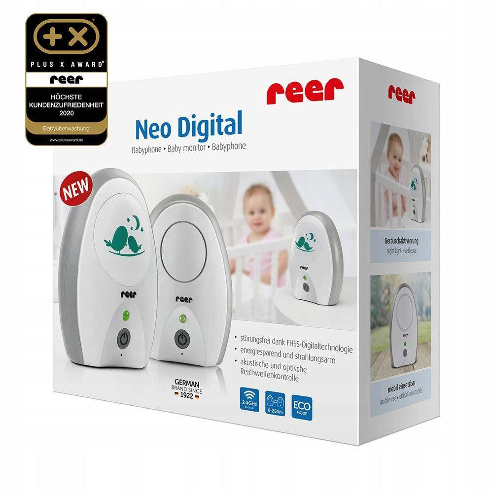 Baby monitor digital audio Reer Neo Digital 250 m, white Kind electronic nanny