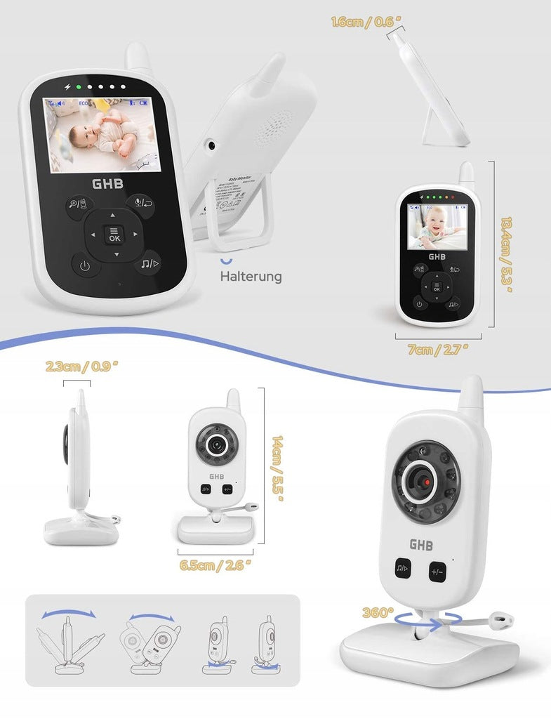 Baby monitor electronic night vision camera audio temperature two-way GHB Medical device no