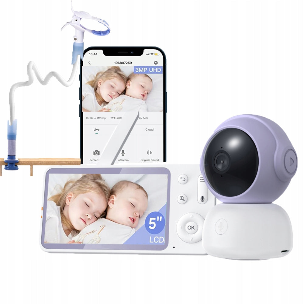 Baby monitor with camera and control via night vision app Packaging status original
