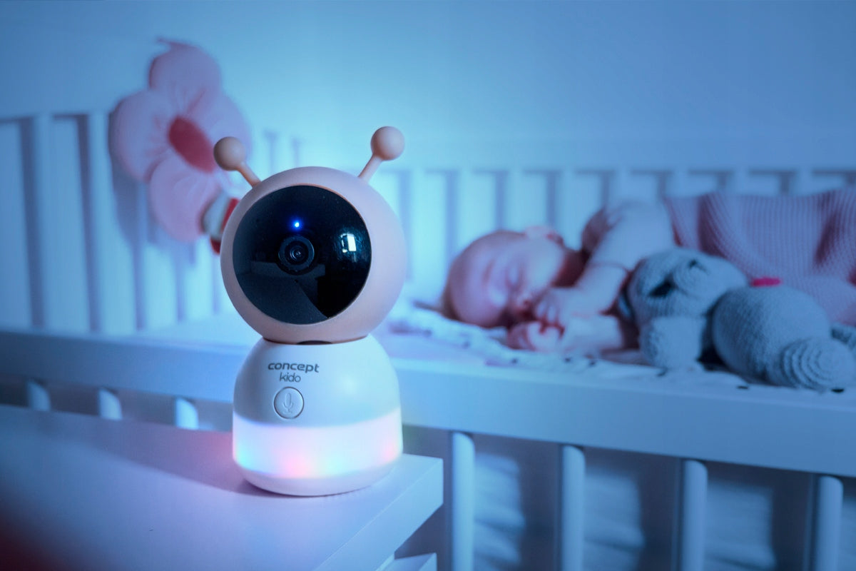 Baby monitor with video and LED lighting KIDO with monitor and Brand Concept