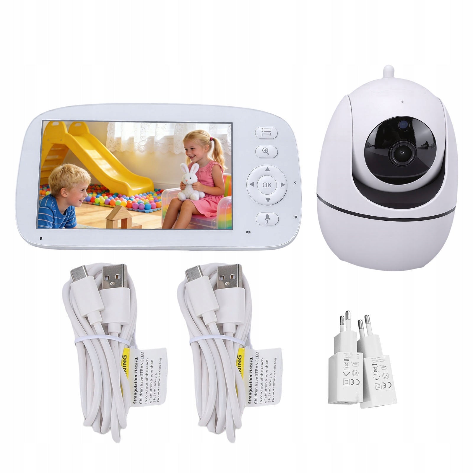 Baby monitor without Wi-Fi with camera and sound 5 inch LCD screen 720P with H2 Brand no brand