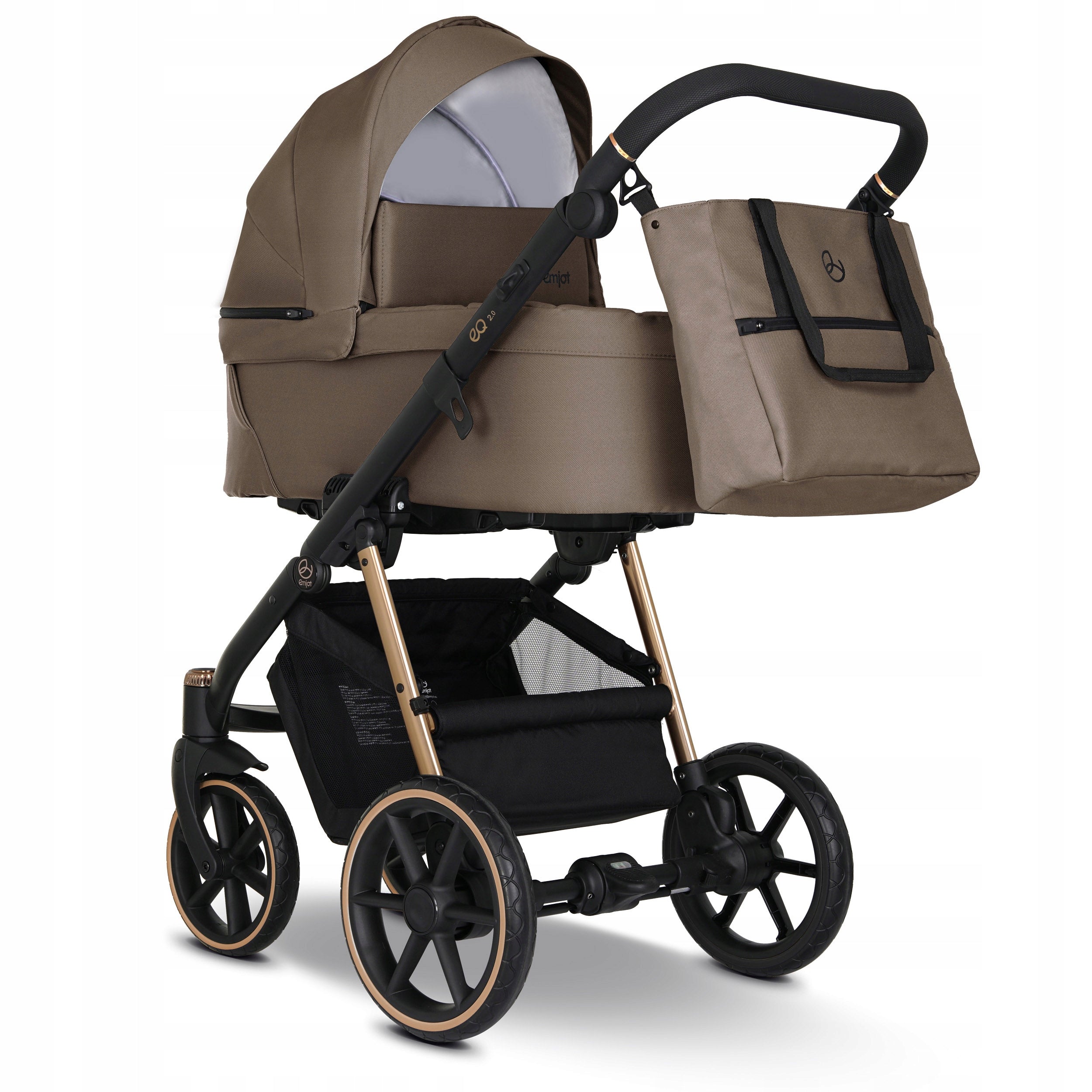 Baby stroller 3in1 EMJOT EQ 2.0 GOLD multifunctional c. beige access. F.Cosmo Packaging status original