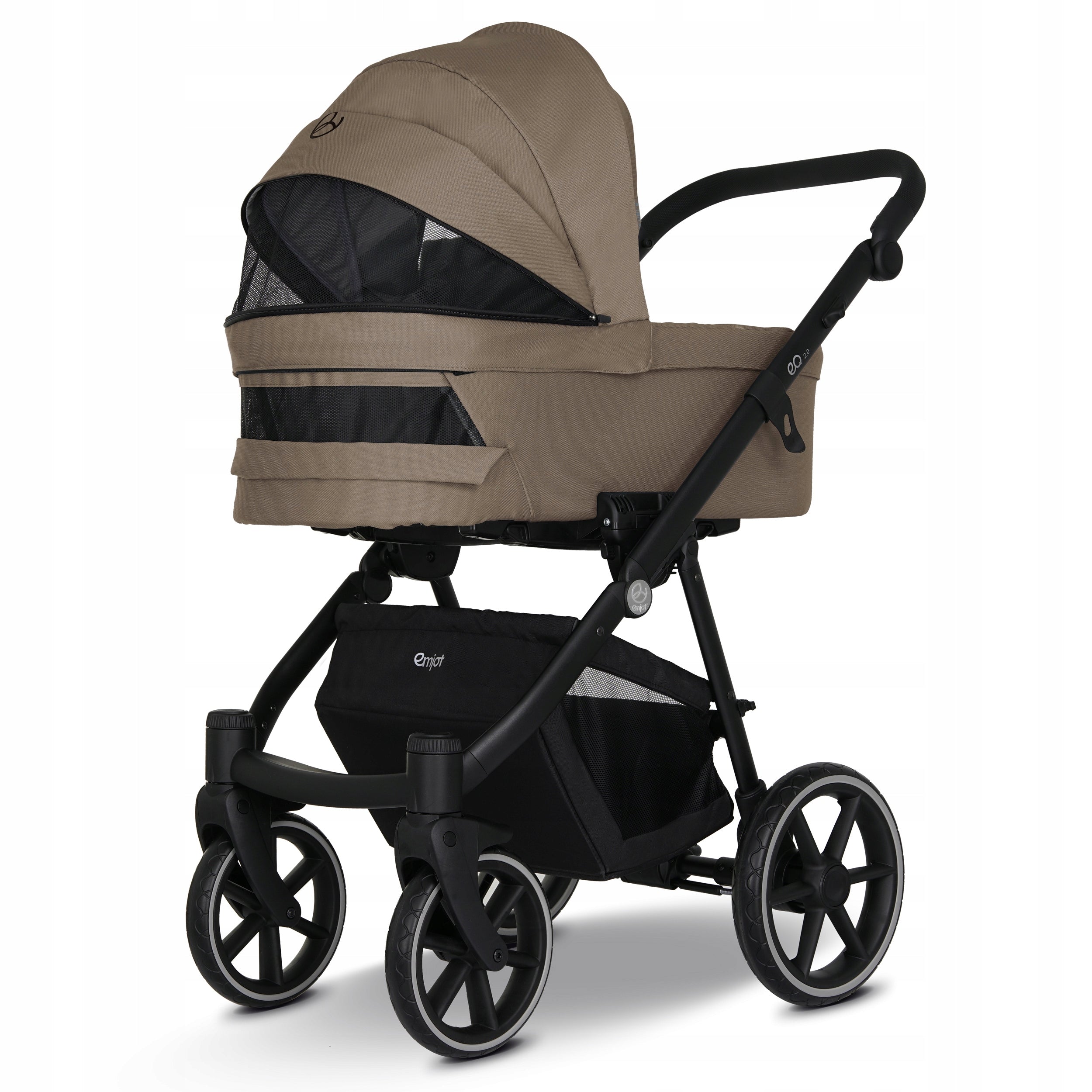 Baby stroller 4in1 EMJOT EQ 2.0 multifunctional c.beige f.Cosmo rotary base Manufacturer code EMJOT EQ2.0 08 -4w1obr