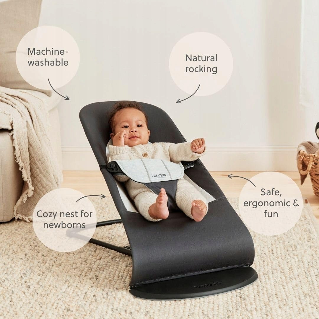 BabyBjörn Swing Balance Soft Portable Ergonomic up to 13kg Dark Grey Manufacturer code BB006015