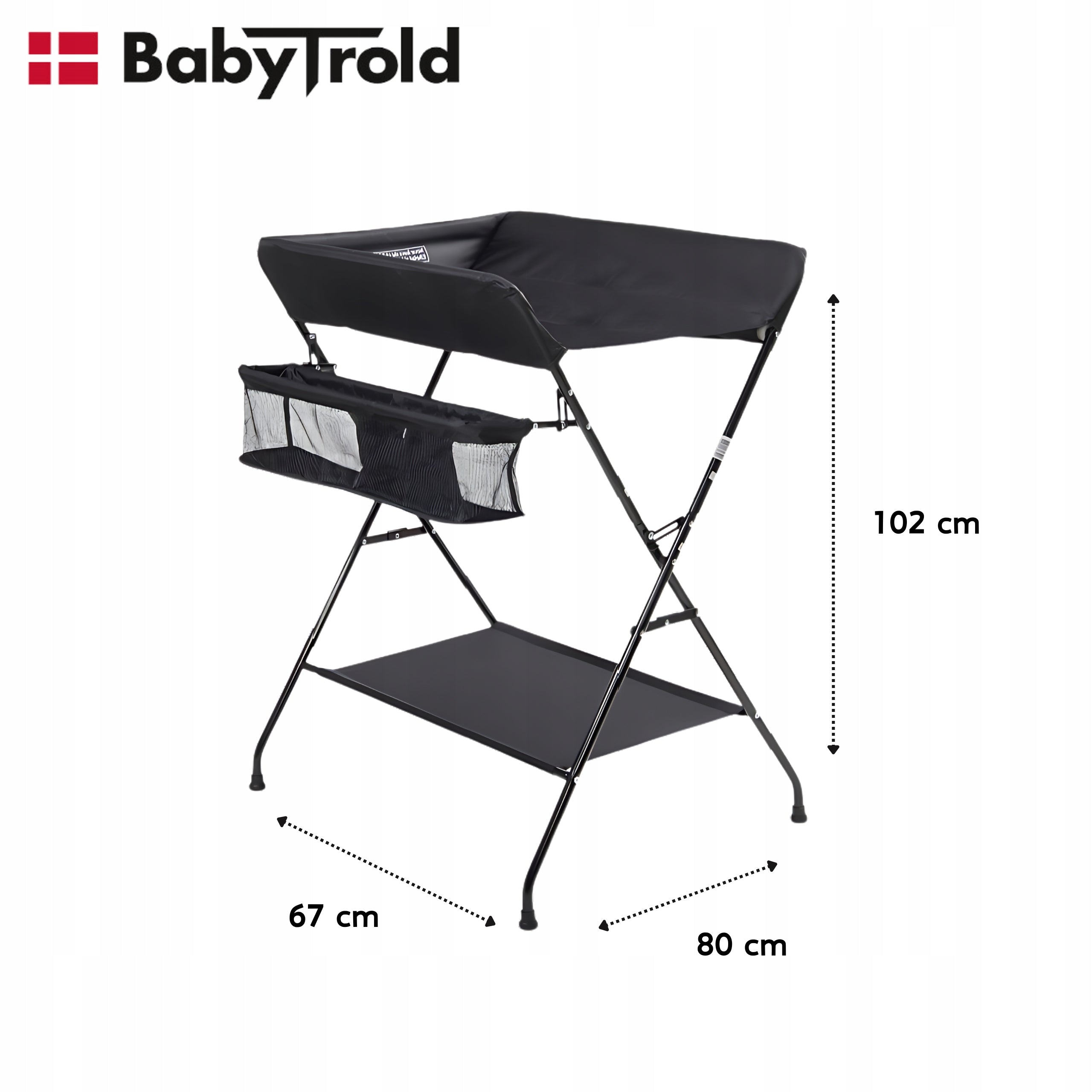 BabyTrold folding changing table with frame soft VERA 2 Black Manufacturer code 18-23-2S