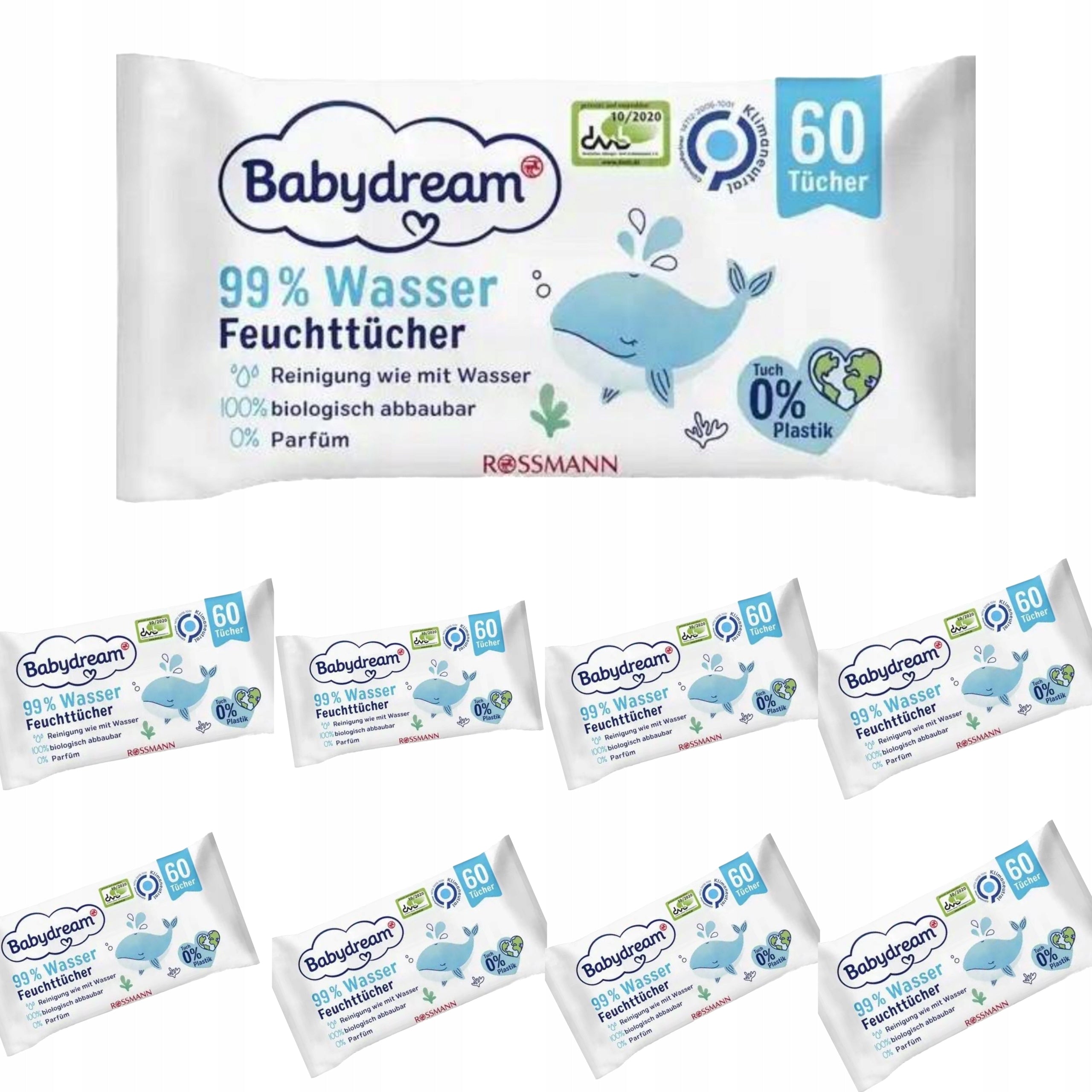 Babydream 99% wasser wet wipes 9 x 60 pcs.