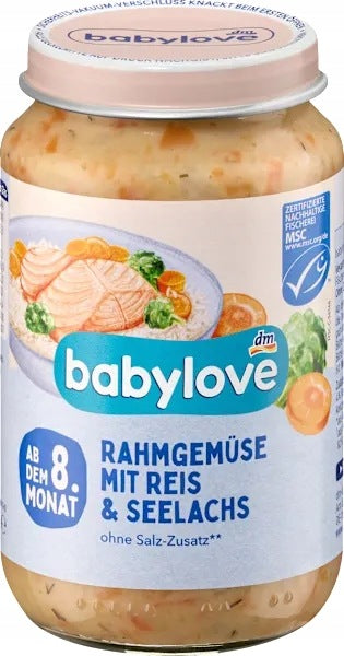Babylove BIO Vegetables with Rice and Mintai from 8 months Germany 220 g