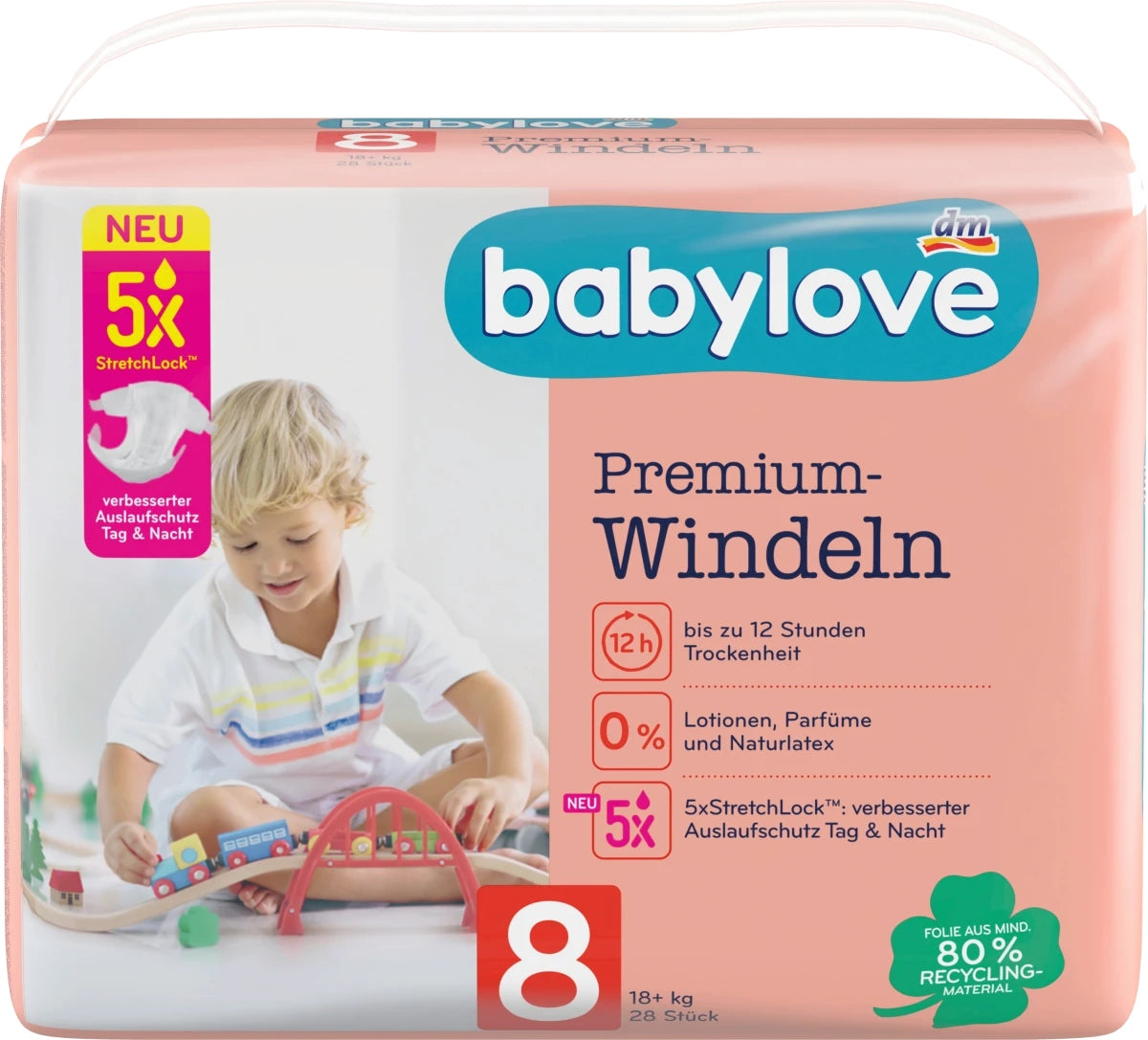 Babylove Baby Diapers Size 8 Weight18+ (28pcs)