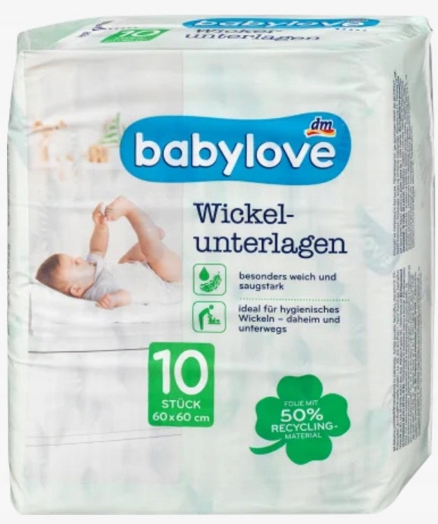 Babylove Changing pads 10pcs 60cmx60cm