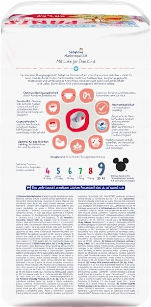 Babylove Disney Premium Diapers Size. 9 20+ kg 12h 16 pcs. Poland Line other