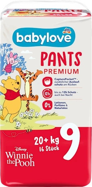 Babylove Disney Premium Diapers Size. 9 20+ kg 12h 16 pcs. Poland