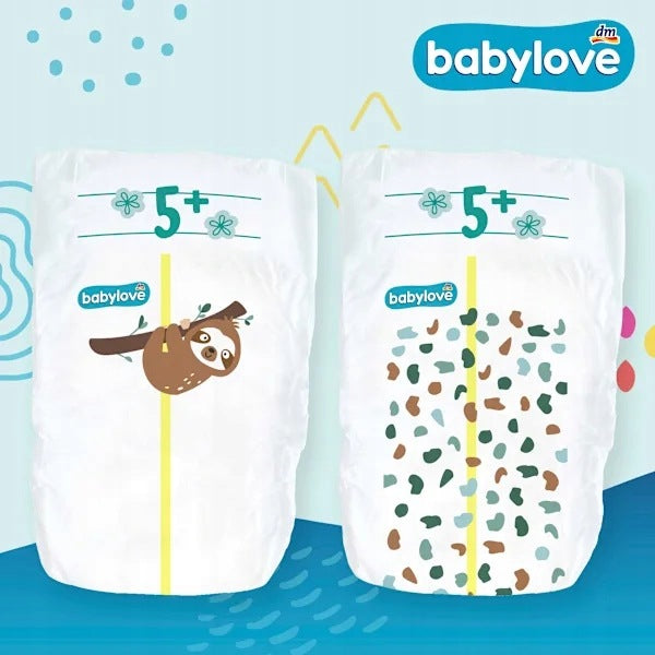 Babylove Premium Diapers Size. 5+ Junior Plus 11-18 kg 34 pcs. 12h Poland Diapers type disposable