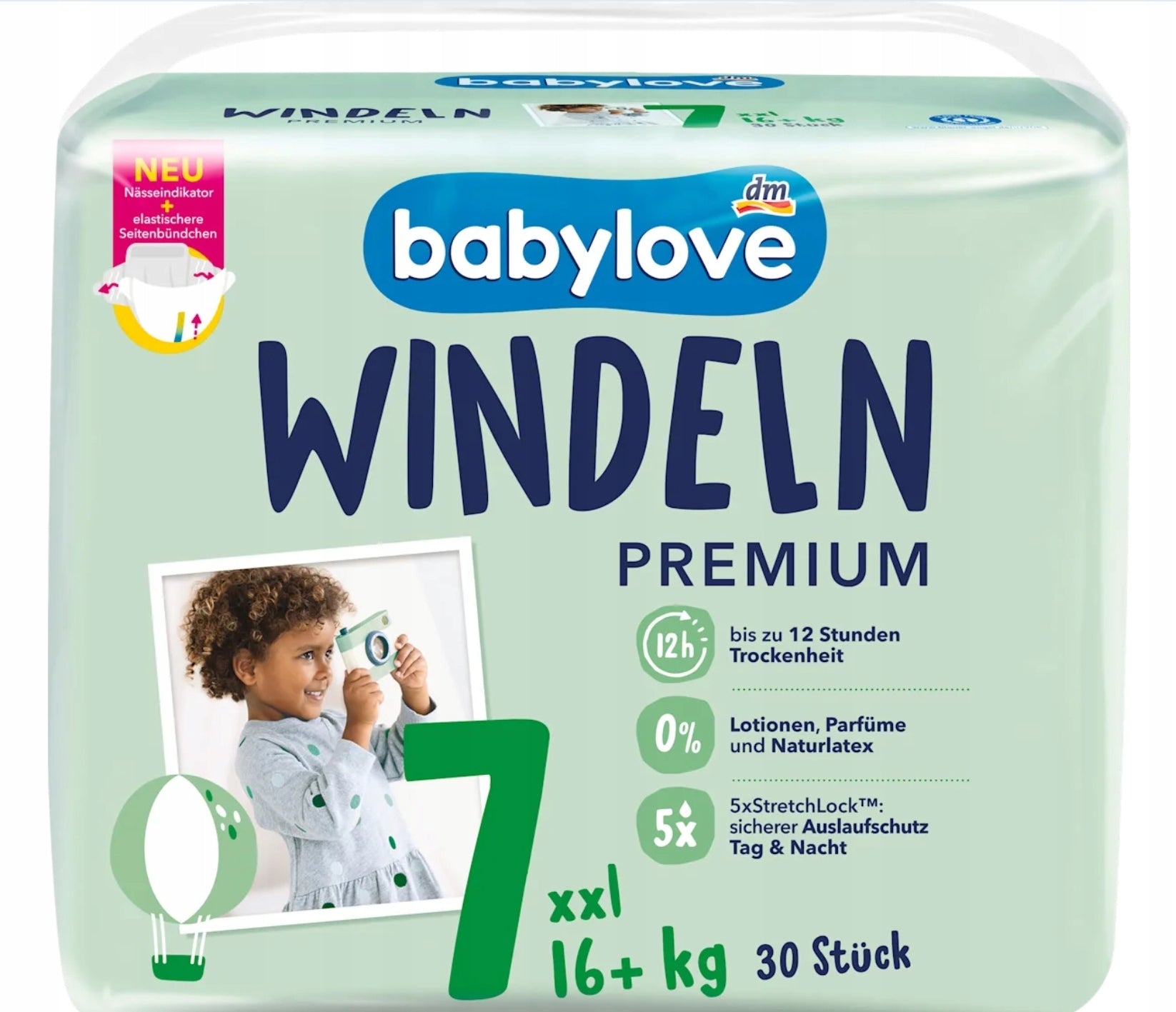 Babylove XXL Diapers 7 +16kg 30pcs