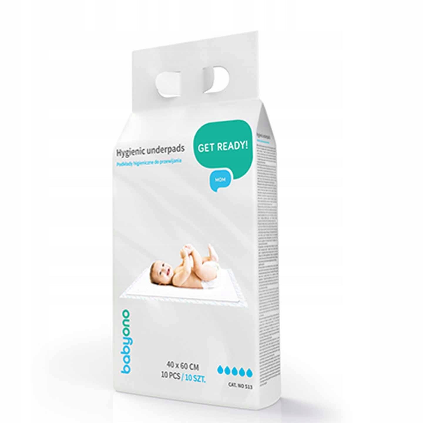 Babyono hygienic changing pads in sheets 60x40 cm 10 pcs.