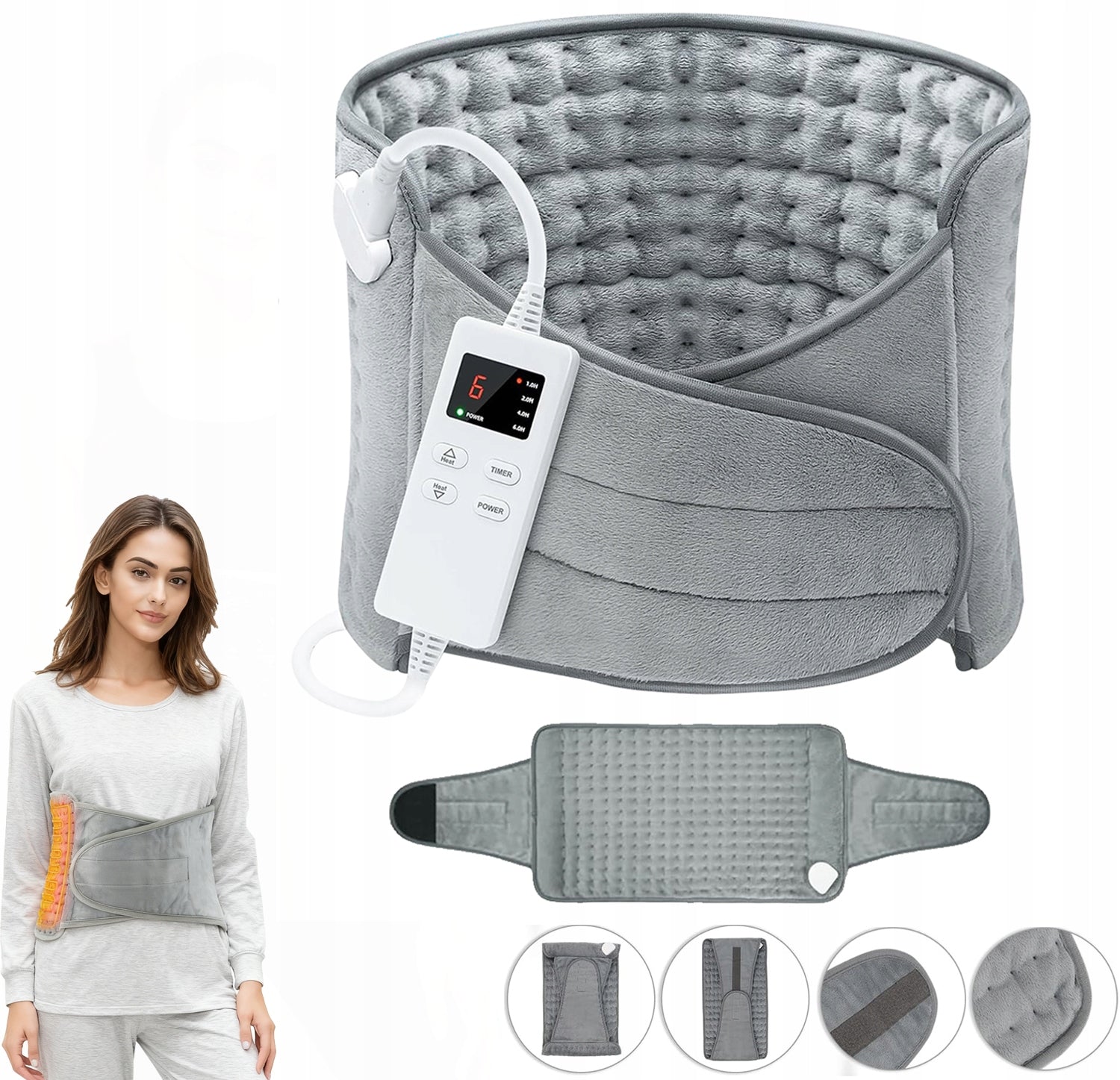 Back Heating Belt Lumbar Back Heater with Remote Control Belt