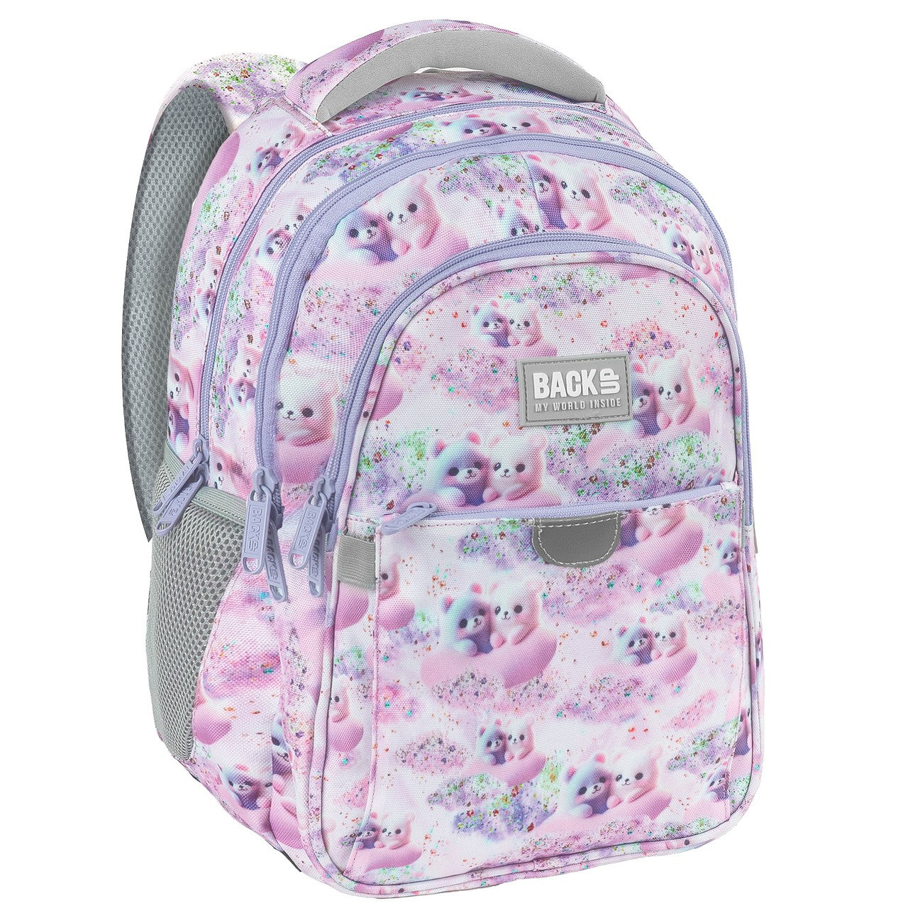 BackUP School backpack Pastel Bears for girls class 1-3 P23 Derform