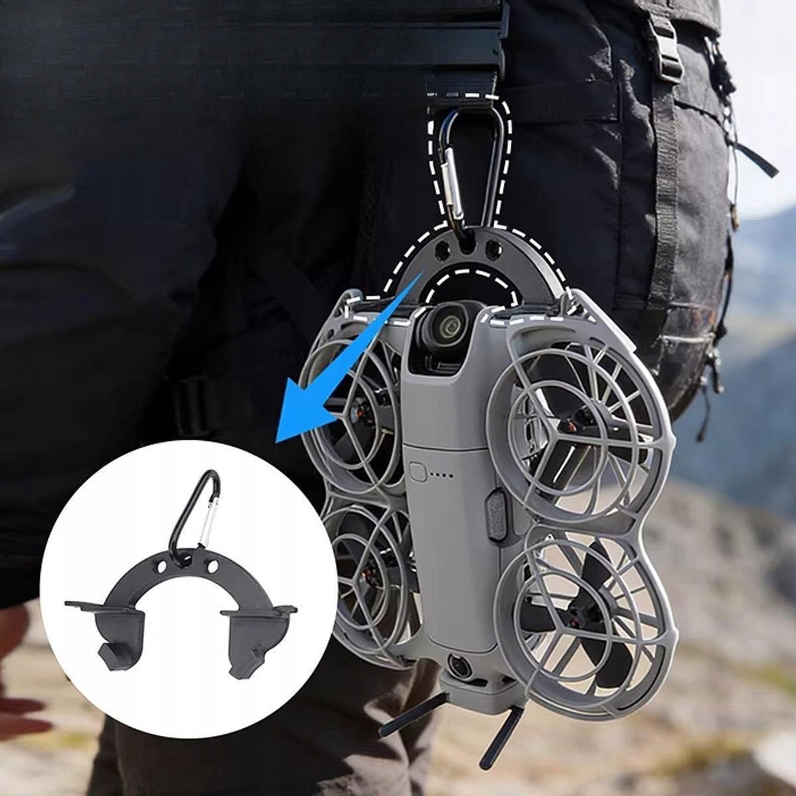 Backpack Clip Hook Black Simple Installation Quick Release Accessories