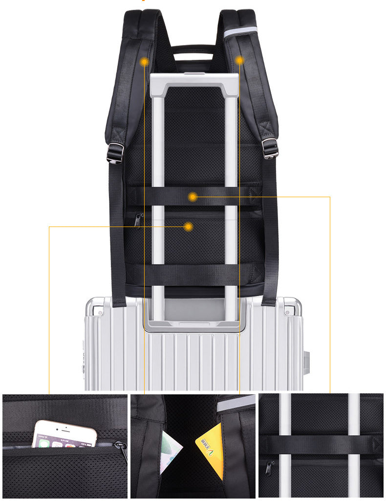 Backpack Elegant Waterproof Urban Men's Grey Color gray