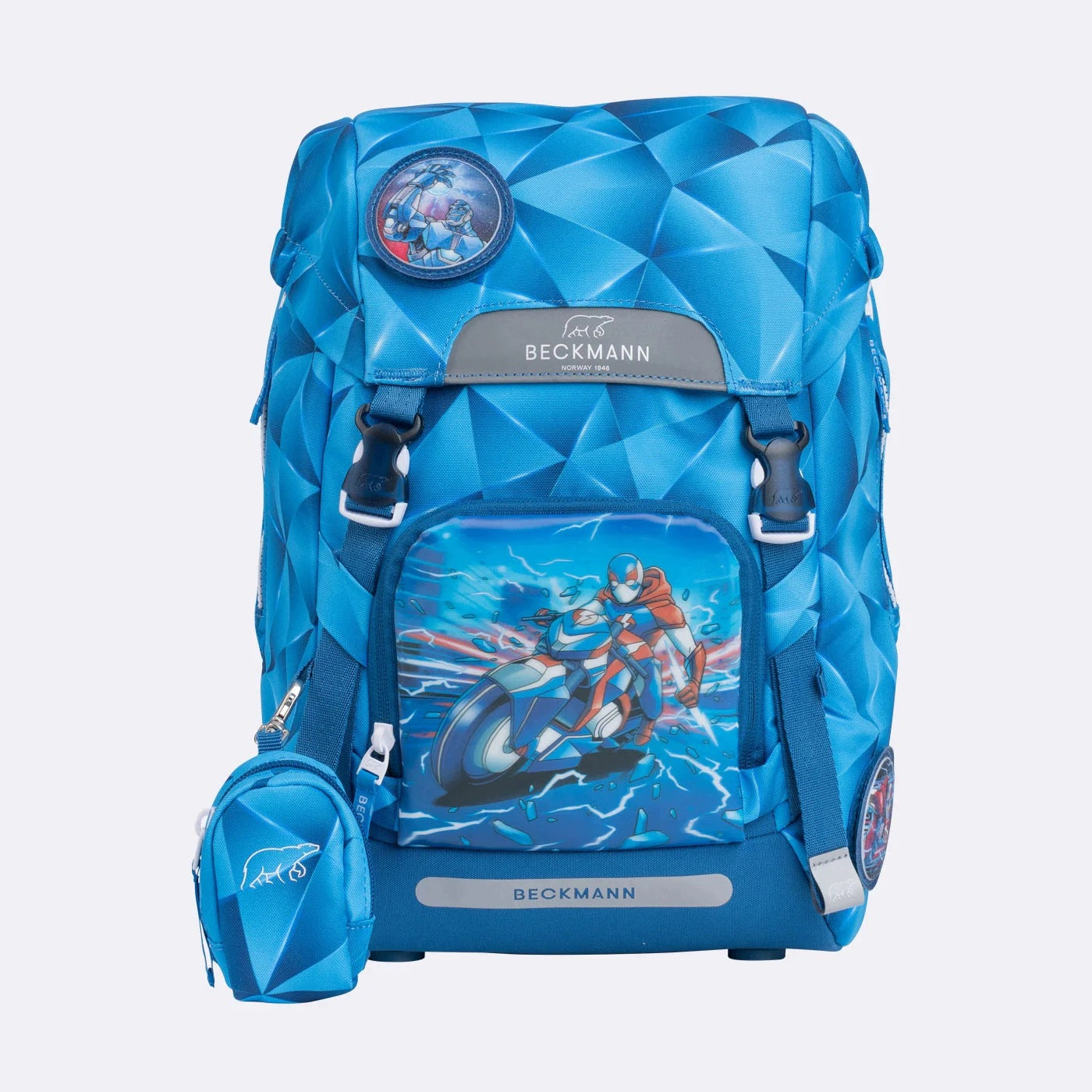 Backpack, Ergonomic School Backpack, Classic-, Blue Lightning