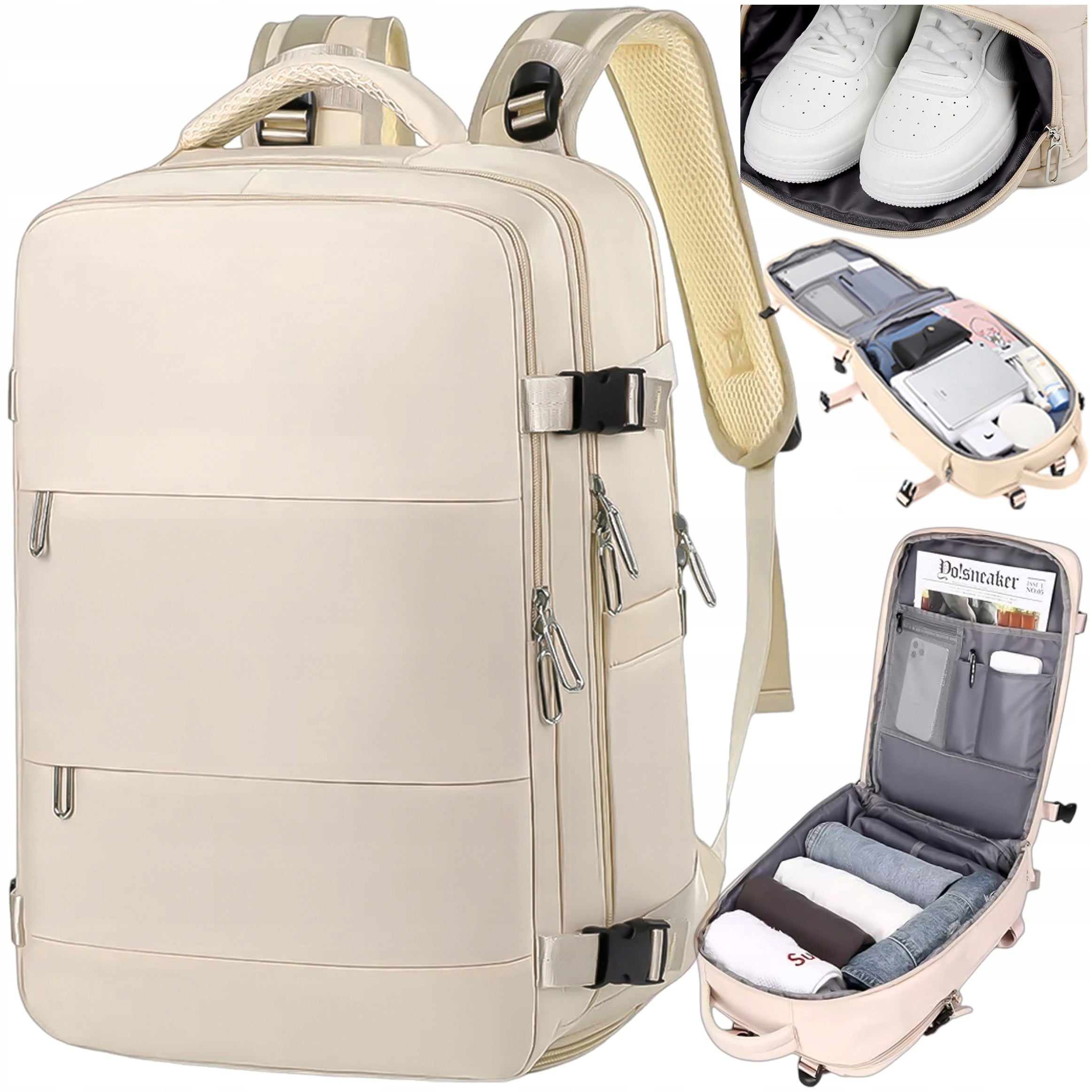 Backpack Hand Luggage for Airplane 45x30x20 Wizzair Cabin USB FORPLANE
