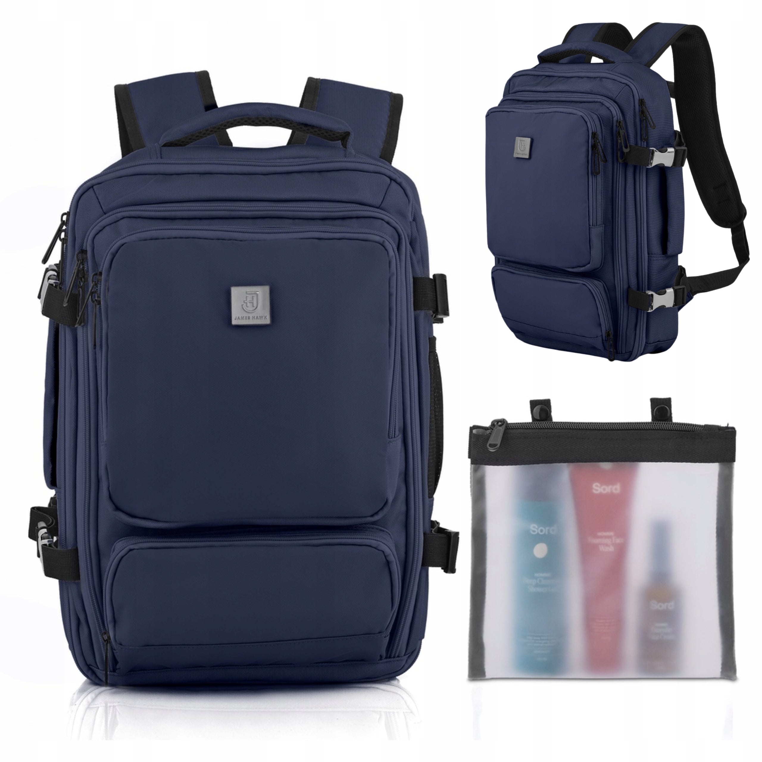 Backpack Hand Luggage for Airplane James Hawk Bag Ryanair 40x30x20 Navy