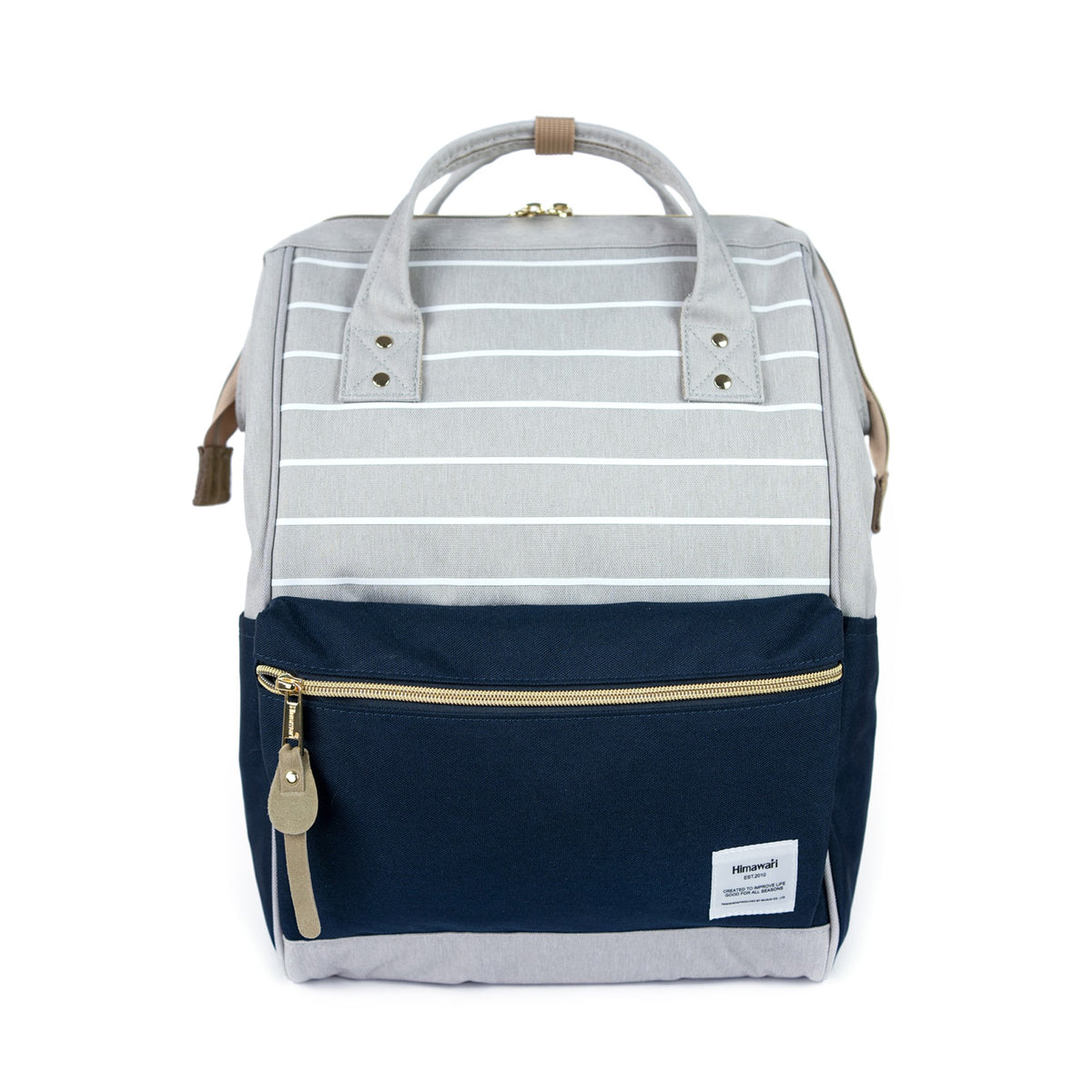 Backpack Himawari Dual M, light grey, navy blue Himawari