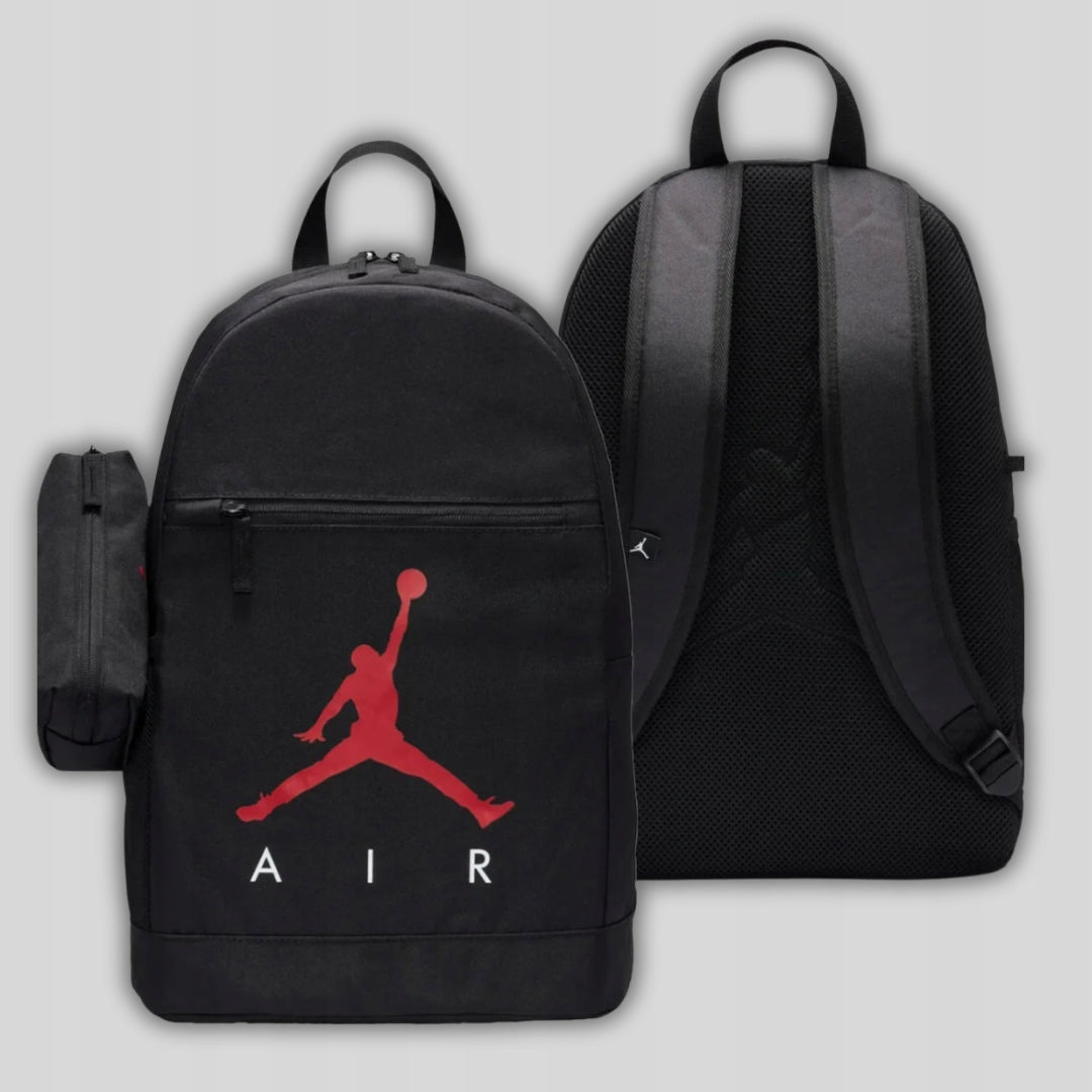 Backpack Nike Air Jordan black school sports with pencil case 9B0503023