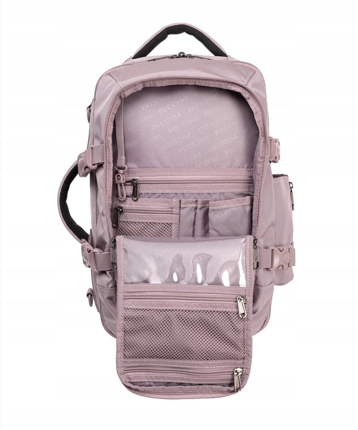 Backpack Puccini PM90171-3C carry-on luggage for Wizzair 40x25x20 cm pink Manufacturer code PM90171-3C