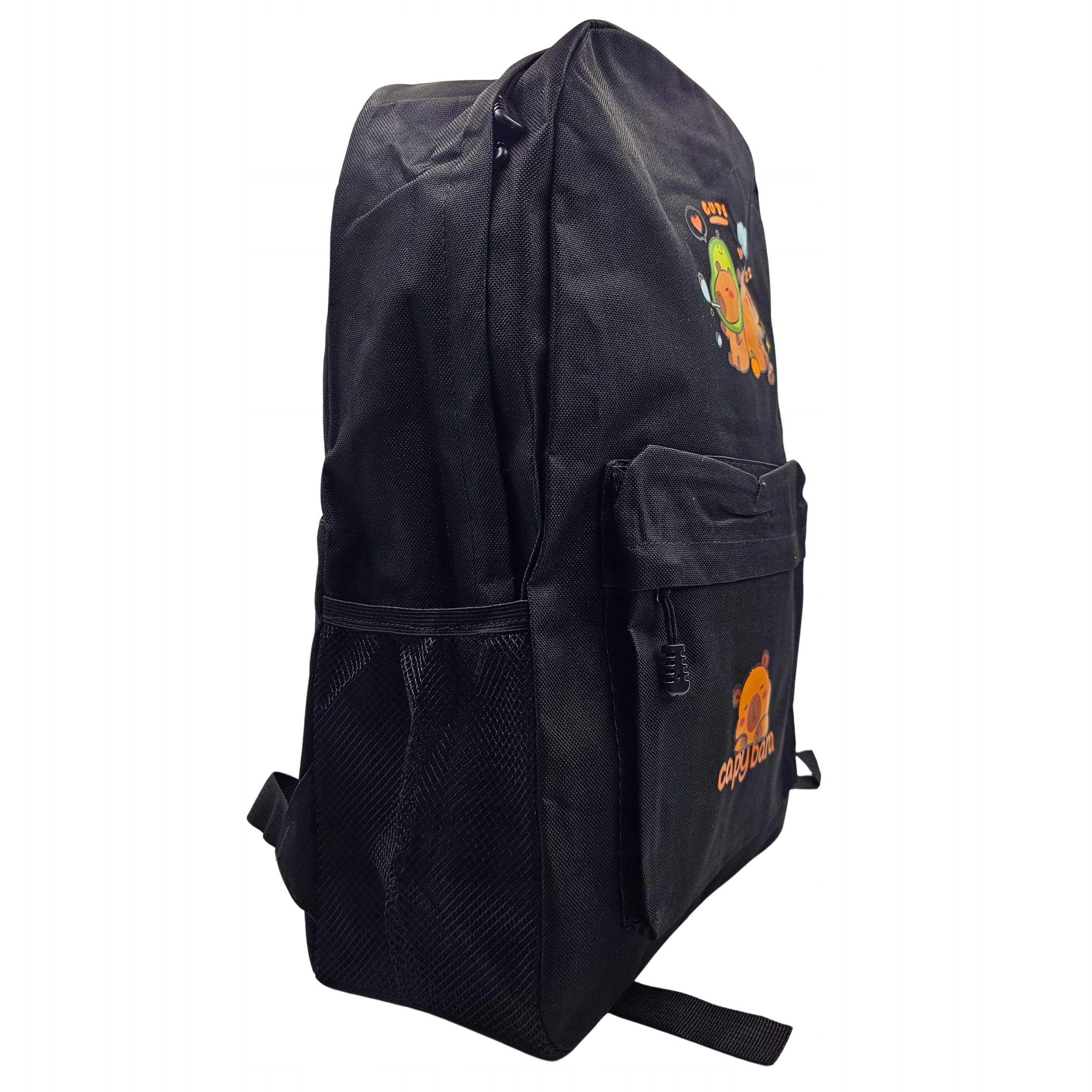 Backpack School Capybara Spacious Schoolbag Set 3in1 Pencil Case Bag Manufacturer code Tornister Szkolny Solidny Pojemny Podrózny