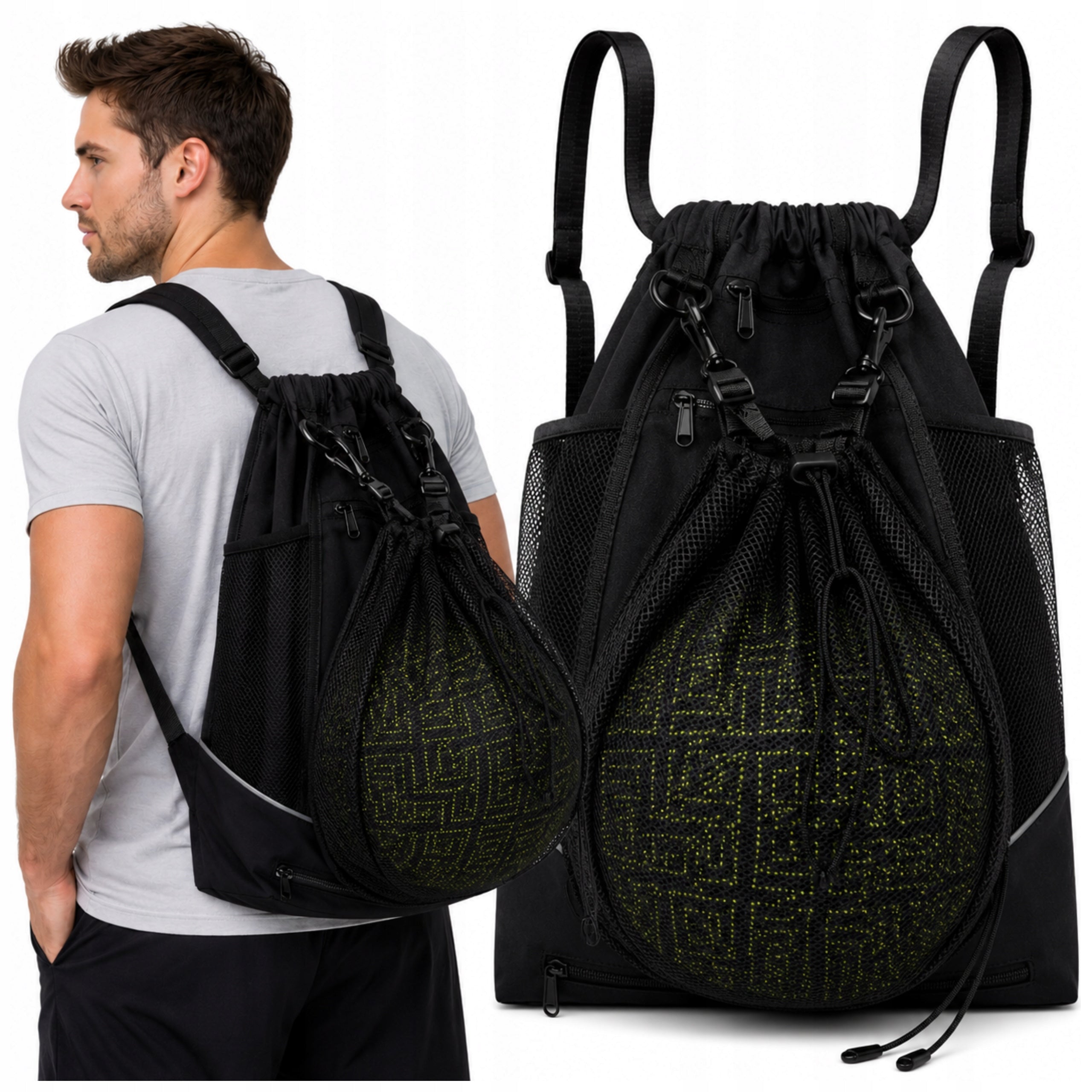 Backpack Sports School Bag Gym Bag Training Waterproof Black Manufacturer code Sportowy Plecak Worek Wodoodporny