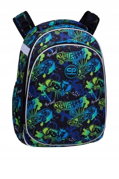 Backpack - TORNISTER with chest strap CoolPack SKATE NIGHT to 1st class