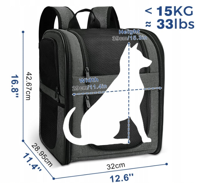 Backpack Transporter for Cat Dog Bag Portable Breathable Lightweight Strong Brand Apollo Walker