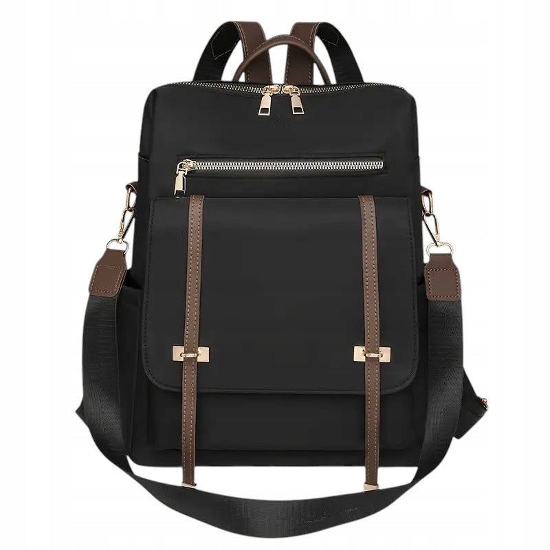 Backpack Women's Bag BLACK 2in1 Backpack Anti-Theft Keychain Pompon Brand Likado