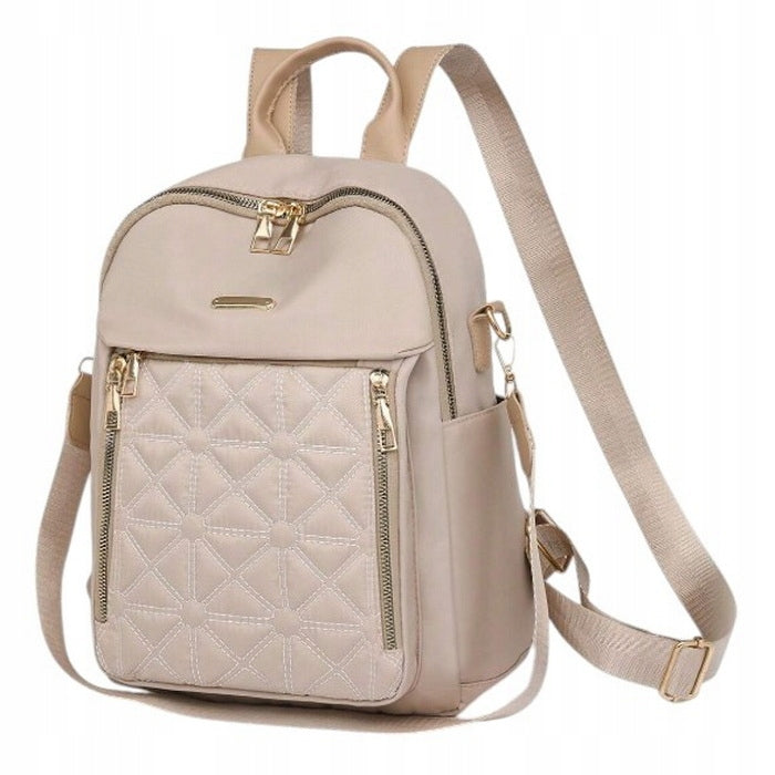 Backpack Women's Bag CREAM Beige 2in1 Backpack for School Work Brand Likado