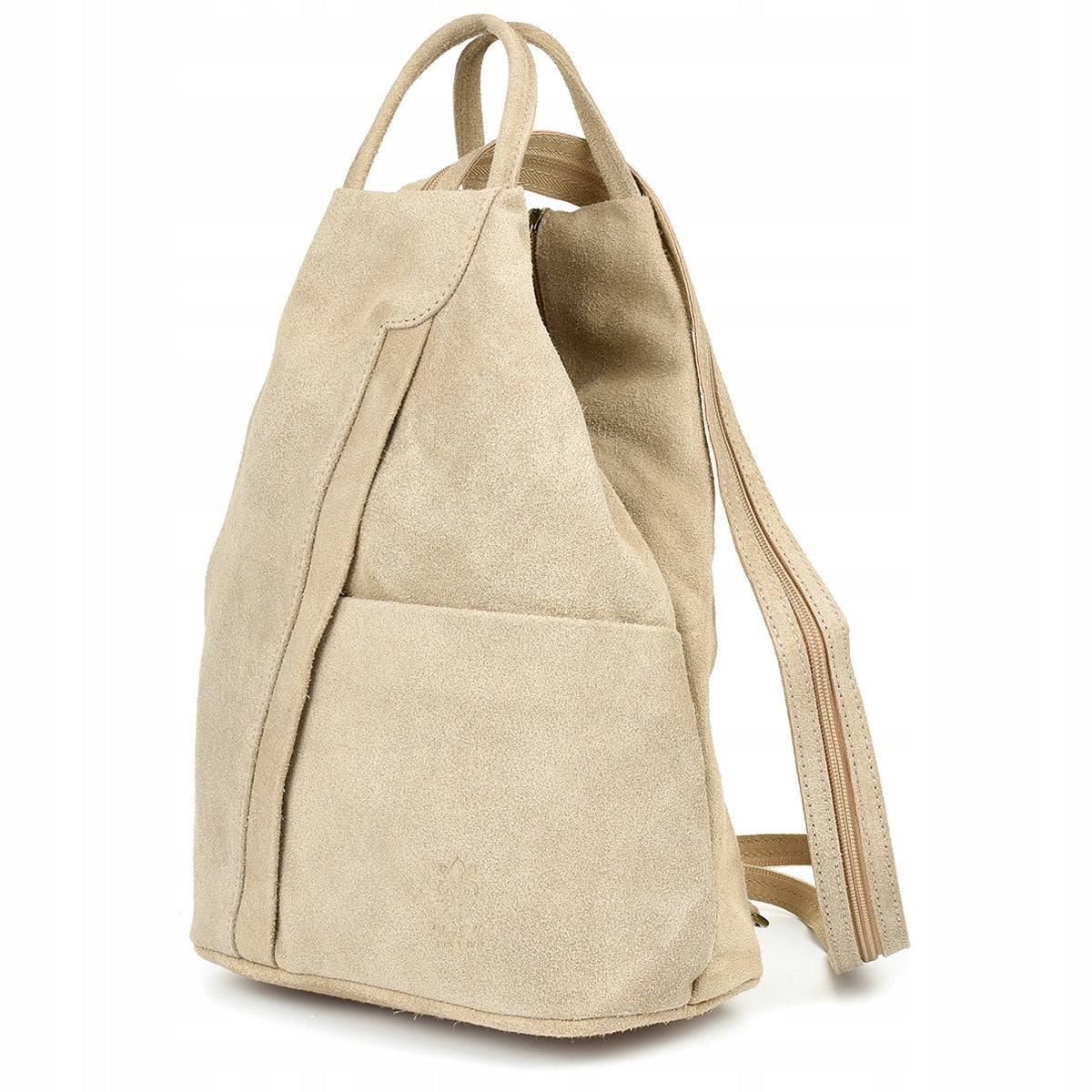 Backpack backpack leather Italian women's small triangle leather suede handbag