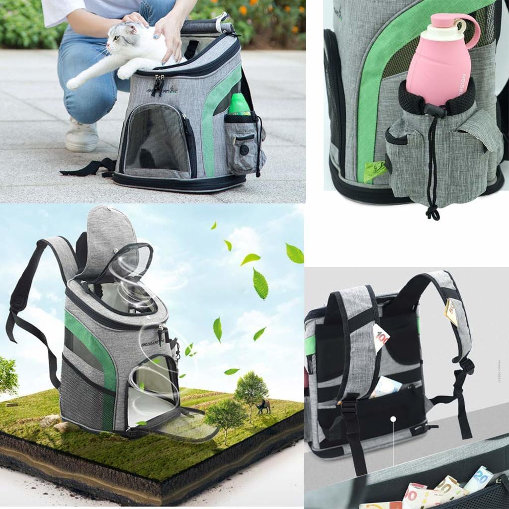 Backpack bag cat dog carrier L BLACK PS Trade name Plecak