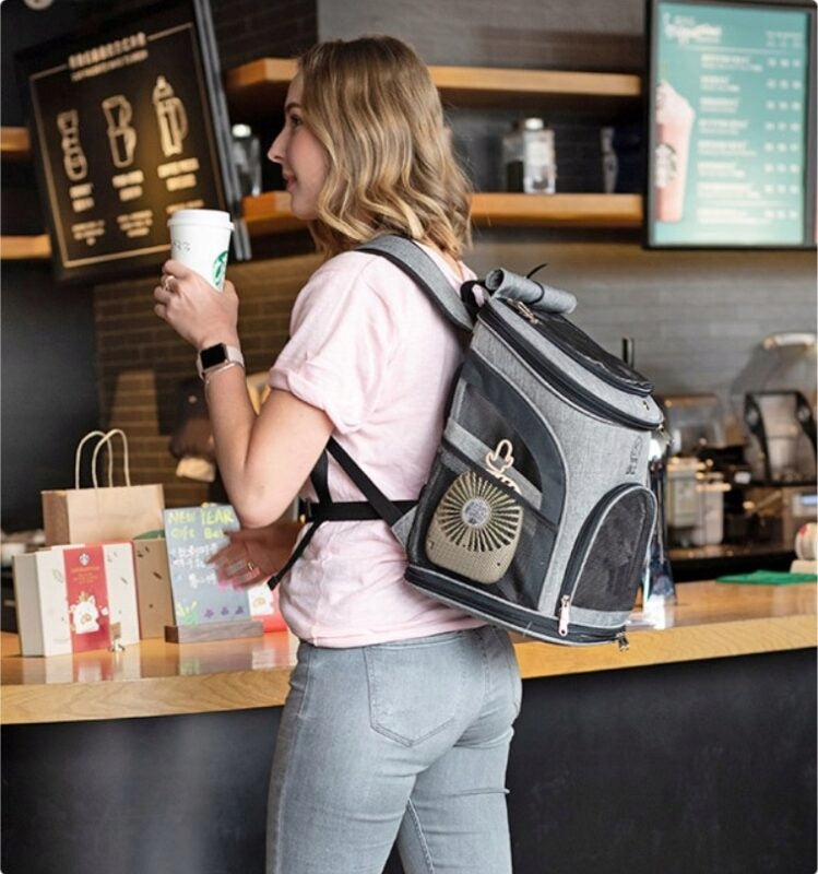 Backpack bag cat dog carrier M BLUE Product height 39 cm