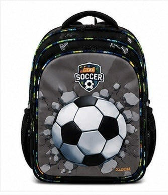 Backpack black with football