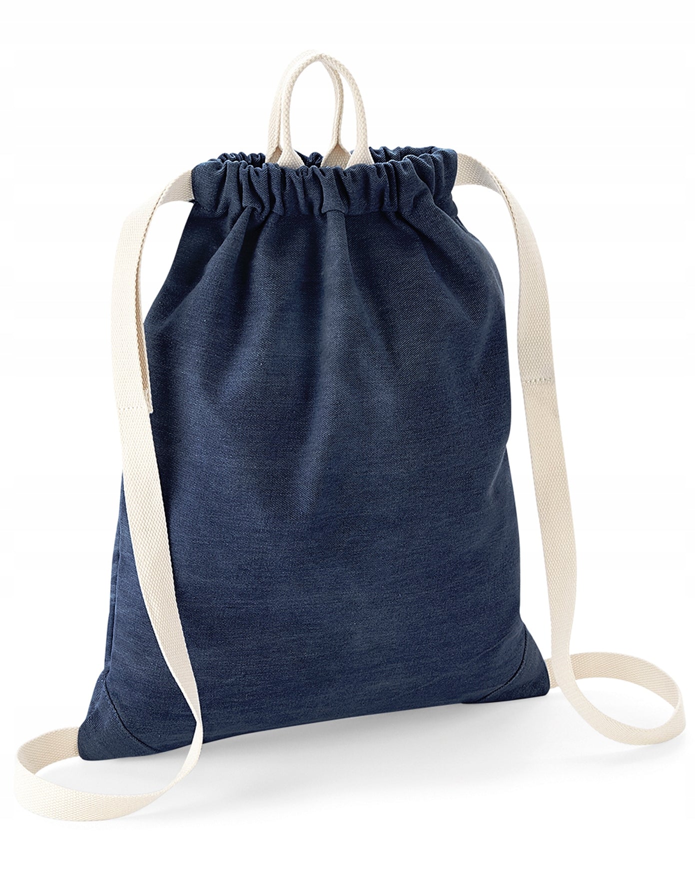 Backpack cotton bag 12L dark blue for gym school sport