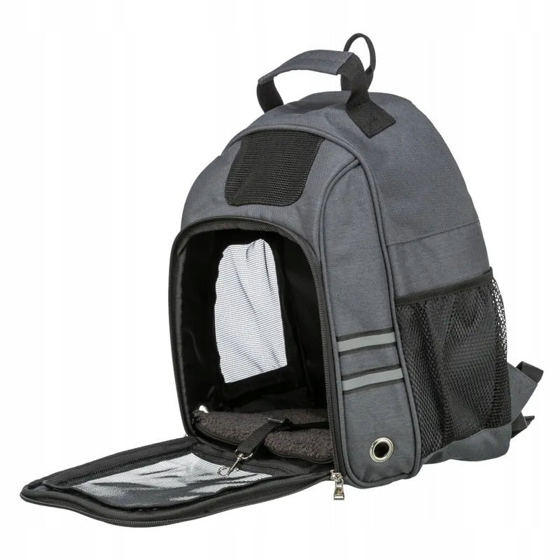 Backpack dog transporter fabric Trixie grey M 34 cm x 44 cm x 26 cm Brand Trixie
