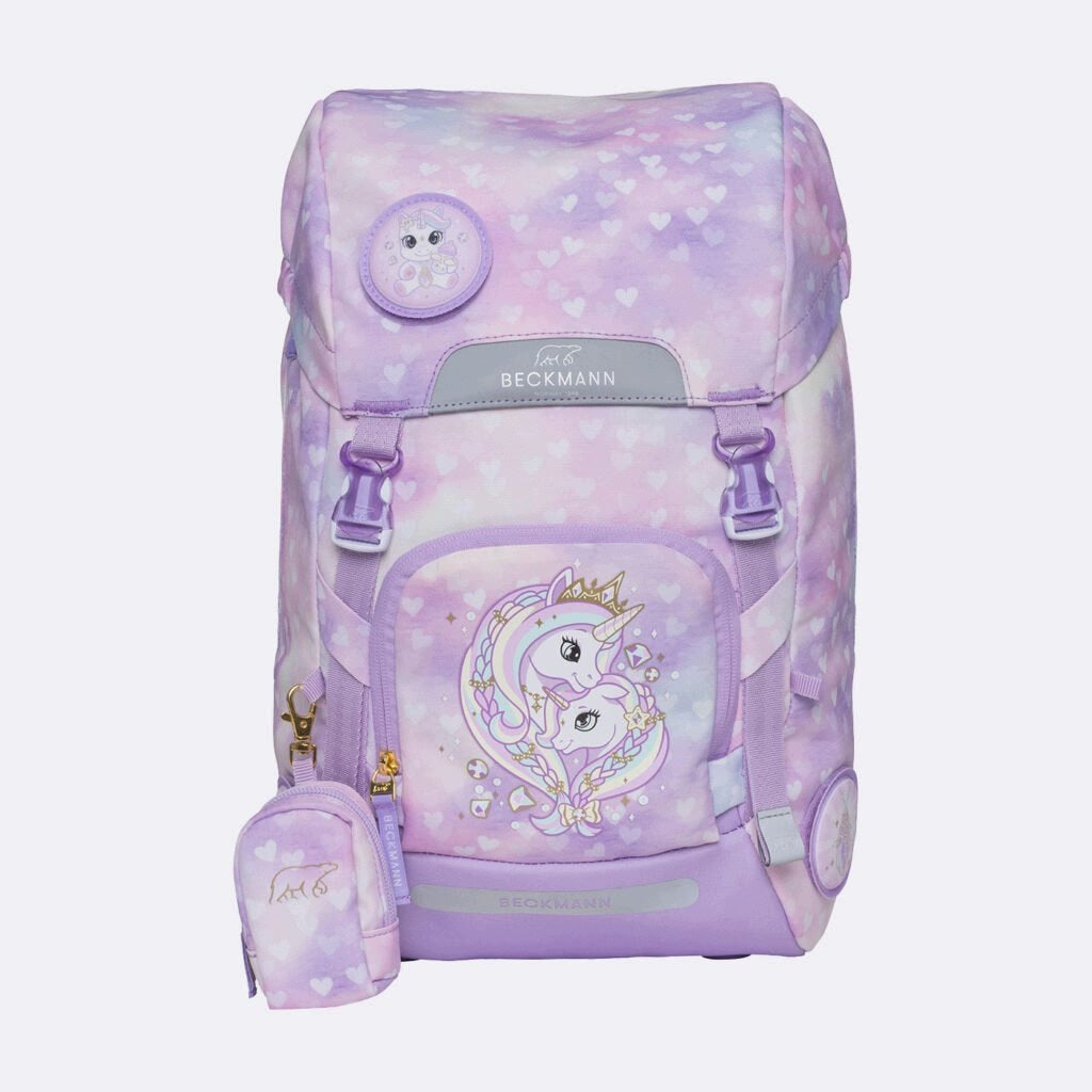 Backpack, ergonomic backpack for school, classic maxi, unicorn