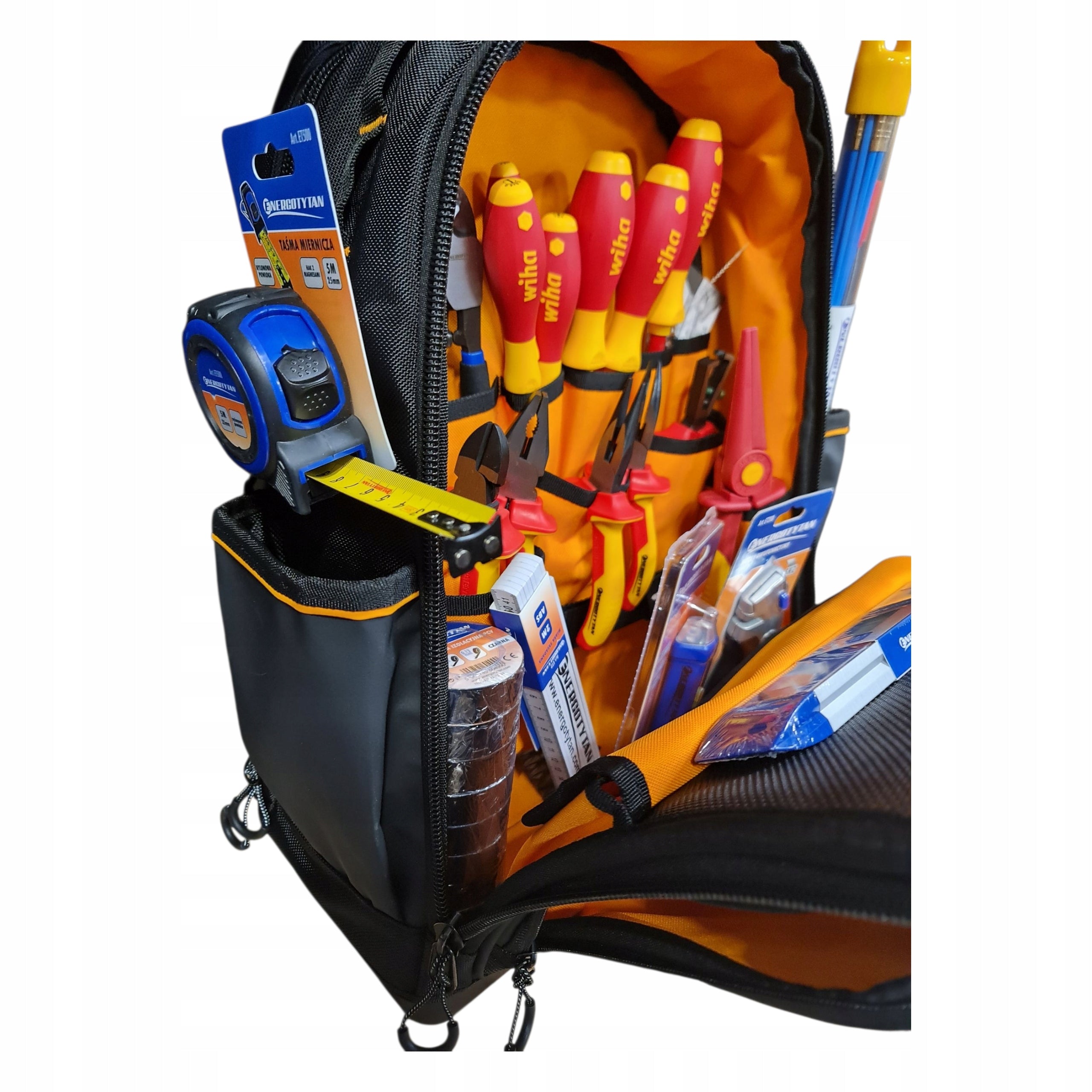 Backpack for electrician Dewalt Wiha ENERGOTYTAN KNIPEX SET ELECTRICIAN 78 pcs. Brand Energotytan