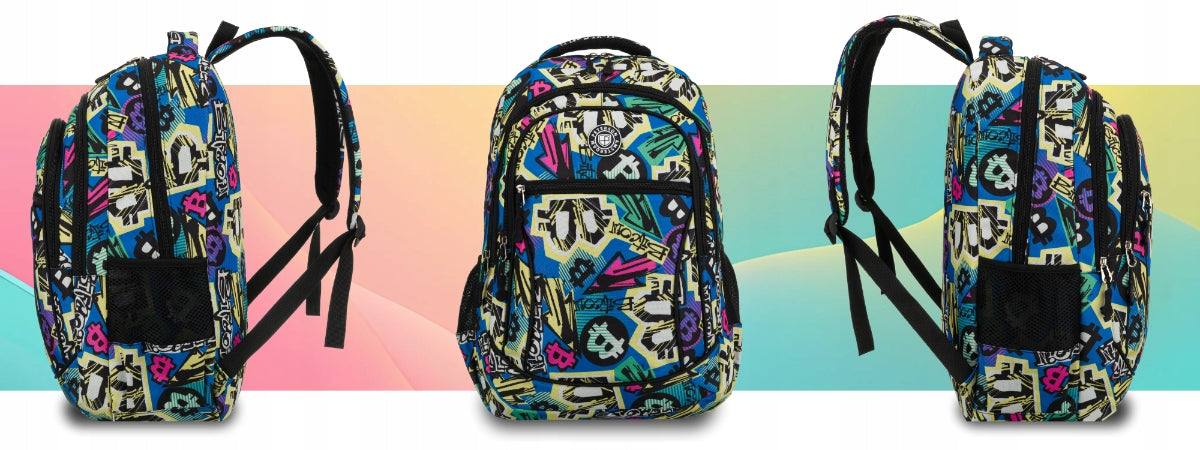 Backpack for school roomy lightweight school satchel for children Peterson Manufacturer code Plecak szkolny dla dzieci PTN BIEDRONKA B75