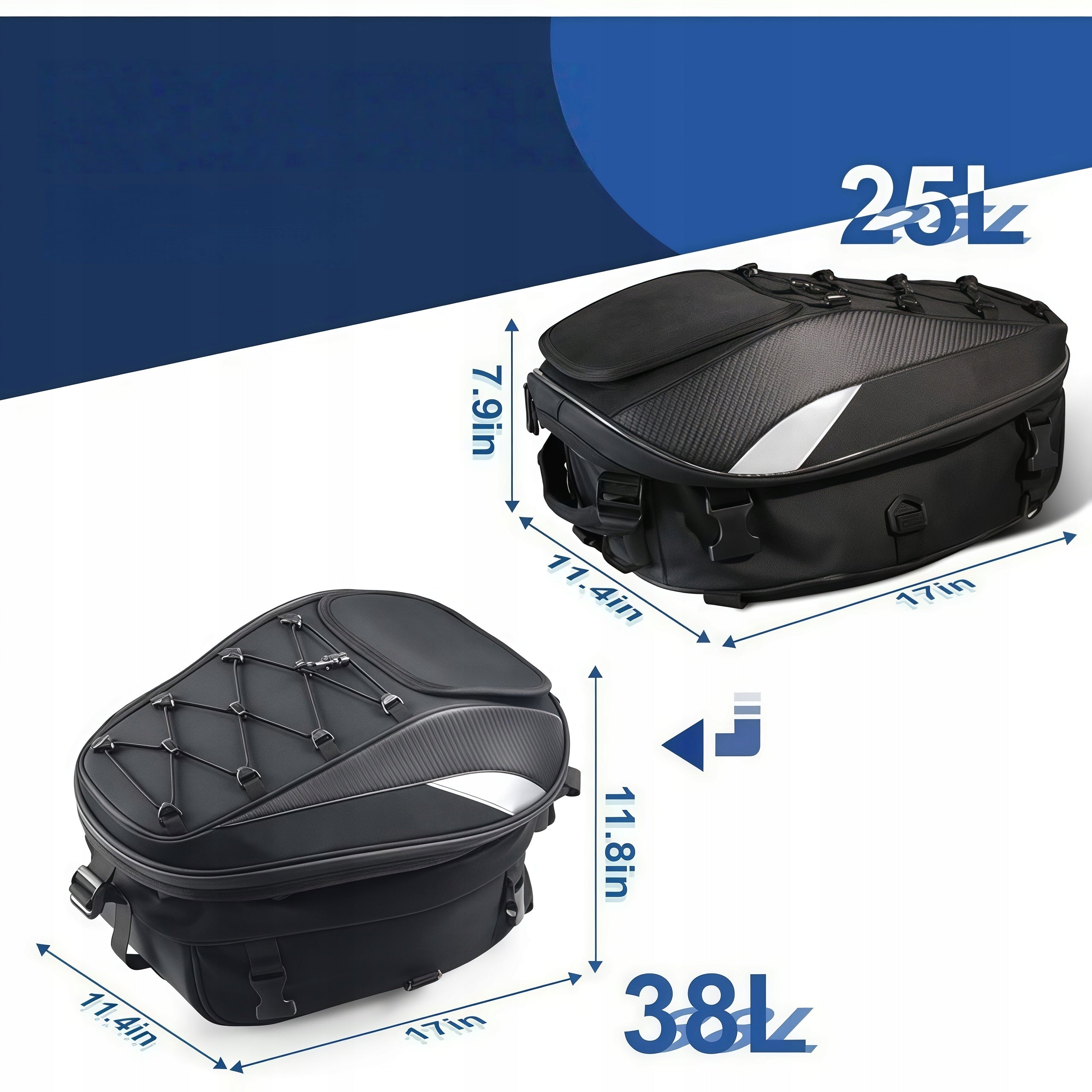 Backpack motorcycle helmet motorcycle seat bag waterproof 38L Manufacturer no brand