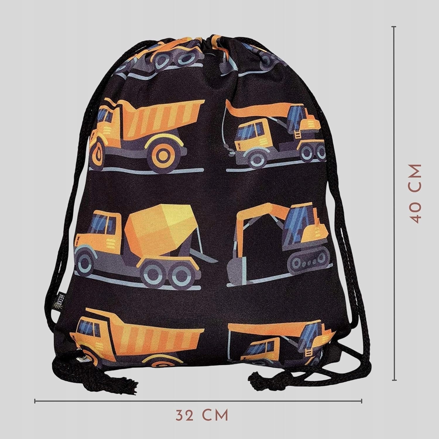 Backpack school bag construction vehicles for children 40x32 cm Brand no brand