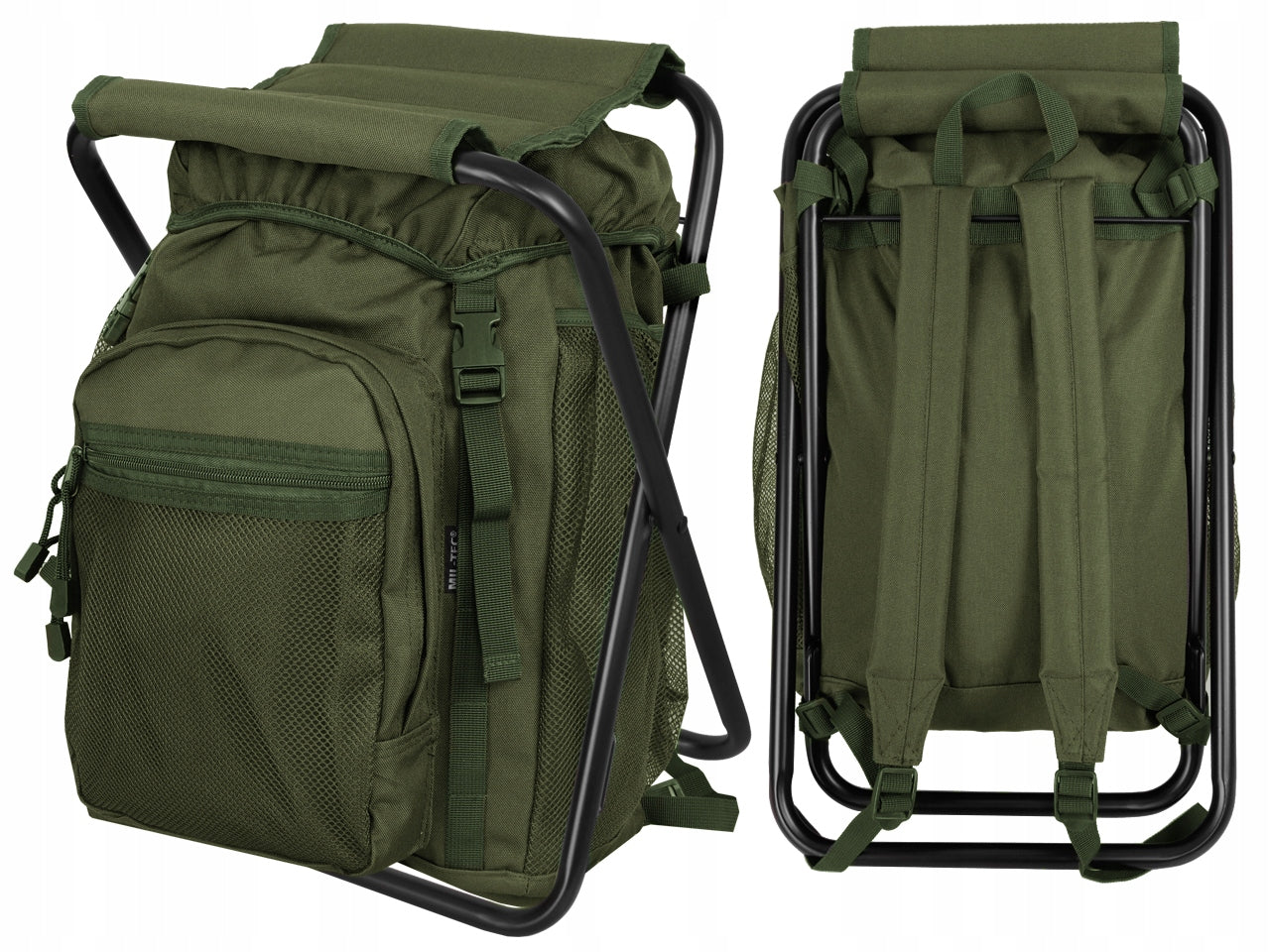 Backpack with chair hiking folding fishing chair Mil-Tec 20L Olive