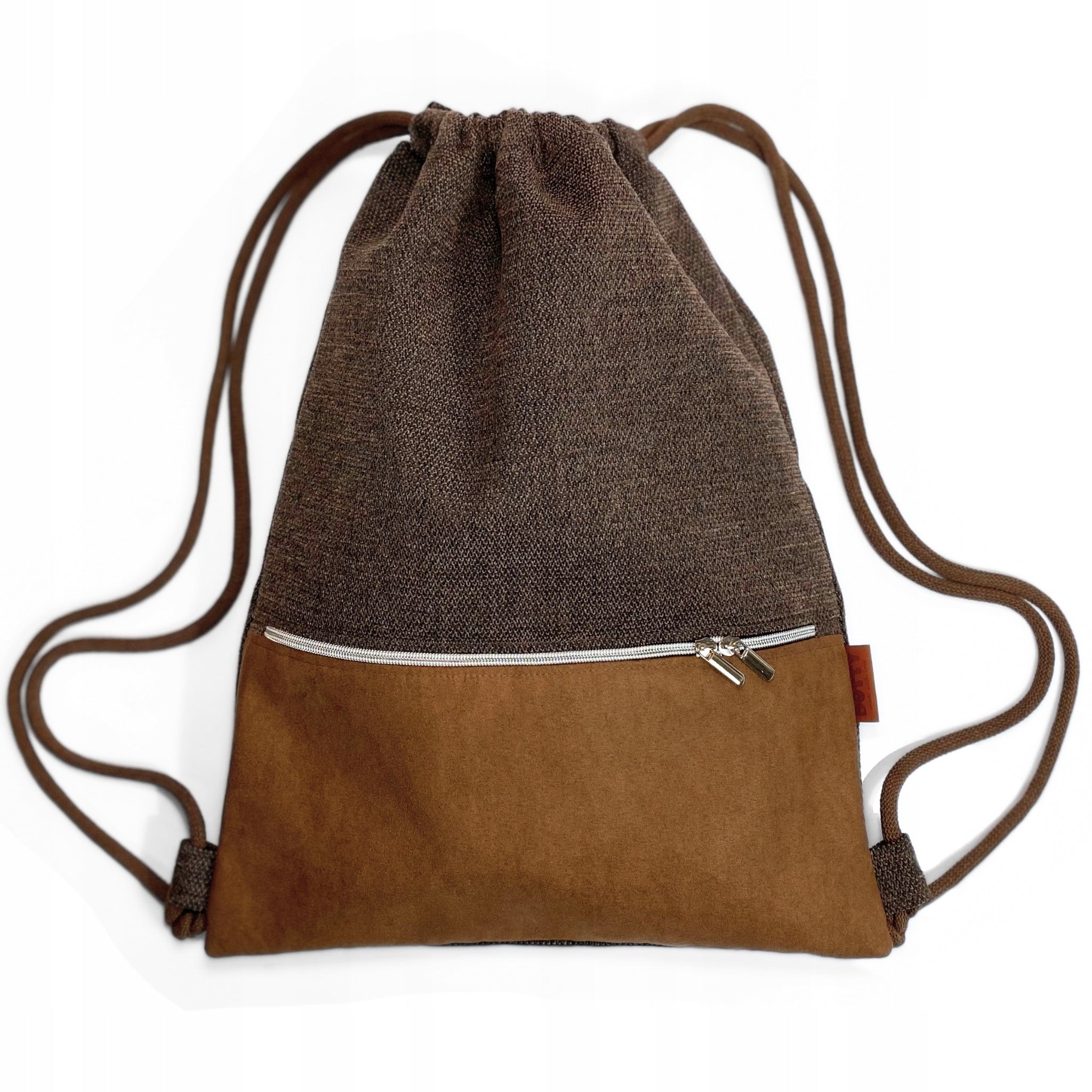 Backpack women's back bag with drawstring pocket large brown EAN (GTIN) 5904703214137